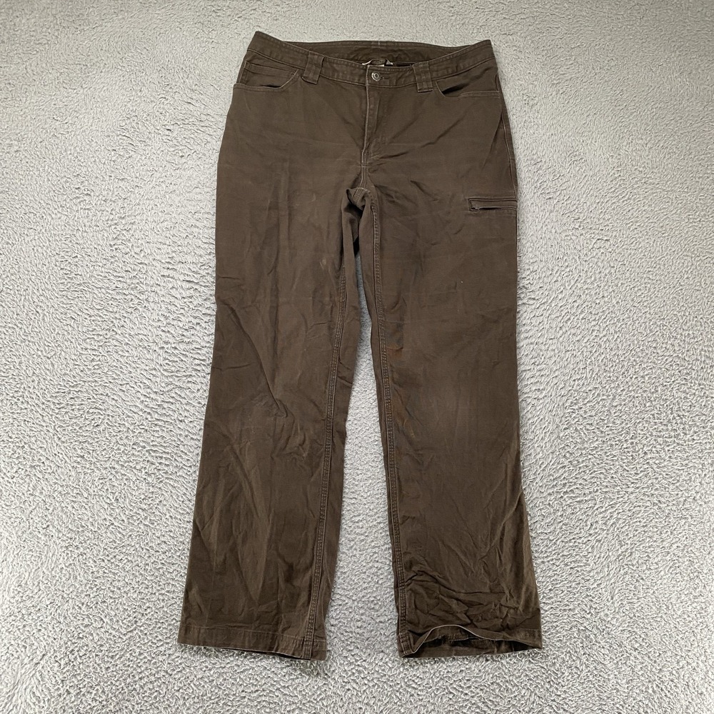 Duluth CargoWork Pants Womens 10 Brown Twill Straight Leg Workwear Grunge